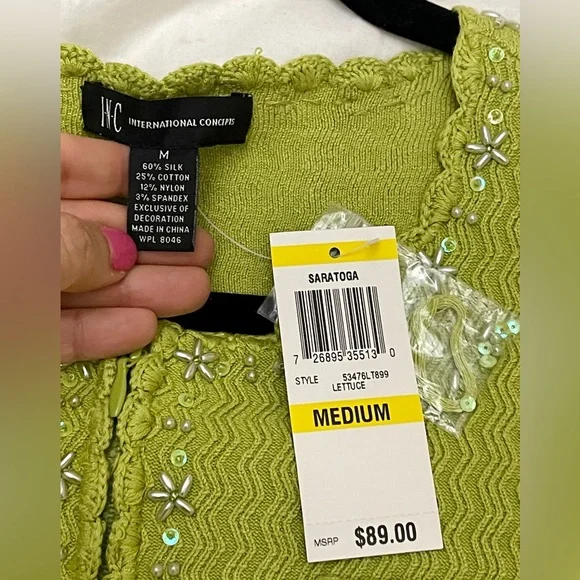 INC International Concepts Women's Green Sweater - Picture 6 of 7